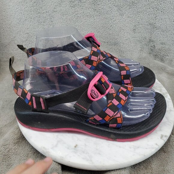 Chaco Shoes Girls Size 6 Pink Synthetic Z/1 Eco Tread Sandals - Picture 4 of 11